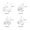 Picture of Acrylic 3D Pendants Dog Animal Silver Tone White Flocking