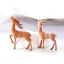 Image de 2 Pcs Pendentifs en Acrylique 3D Renne de Noël Argent Mat Brun Flocage