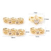 Imagen de 5 Unidades Respetuoso del Medio Ambiente Latón Perlas Espaciadoras para Hacer Pulseras DIY Hallazgos para Hacer Joyas 14K Oro Real Chapado Claro Circón Artificial