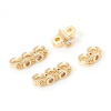 Imagen de 5 Unidades Respetuoso del Medio Ambiente Latón Perlas Espaciadoras para Hacer Pulseras DIY Hallazgos para Hacer Joyas 14K Oro Real Chapado Claro Circón Artificial