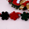Picture of Acrylic Christmas Beads For DIY Jewelry Making At Random Mixed Color Heart Rose Flower Flocking