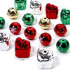 Picture of Acrylic Christmas Beads For DIY Jewelry Making At Random Mixed Color Bell Snowflake Plating