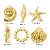 Picture of Eco-friendly Vacuum Plating 304 Stainless Steel Ocean Jewelry Pendants 18K Real Gold Plated Seahorse Animal Shell 3D