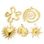 Picture of Eco-friendly Vacuum Plating 304 Stainless Steel Galaxy Pendants 18K Real Gold Plated Sun Moon