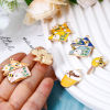 Imagen de 10 Unidades Zamak Insecto Colgantes Chapado en Oro Multicolor Casa Abeja Esmalte