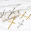 Picture of Brass Religious Charms Multicolor Cross Clear Cubic Zirconia