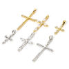 Picture of Brass Religious Charms Multicolor Cross Clear Cubic Zirconia