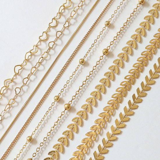 Picture of Brass Link Cable Chain For Handmade DIY Jewelry Making Findings 18K Gold Plated