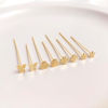 Picture of 0.7mm Eco-friendly Brass Head Pins 14K Real Gold Plated