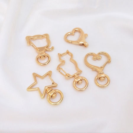 Eco-friendly Brass Keychain & Keyring 14K Real Gold Plated