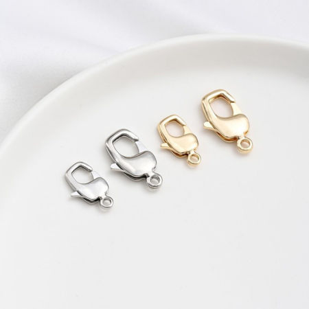 Eco-friendly Brass Lobster Clasp Findings 14K Real Gold Plated