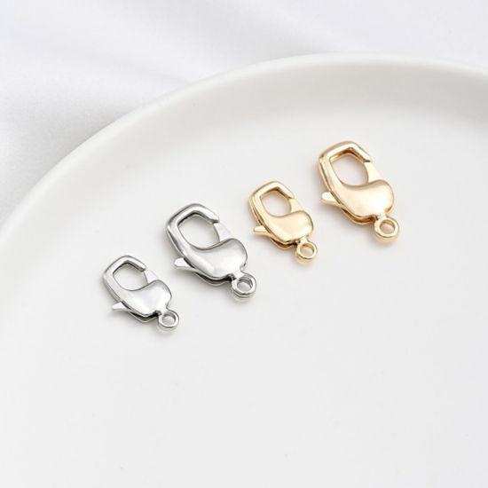 Picture of Eco-friendly Brass Lobster Clasp Findings 14K Real Gold Plated