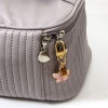 Picture of Zinc Based Alloy Flora Collection Keychain & Keyring Gold Plated Multicolor Sakura Flower Enamel 6.3cm x 2.5cm