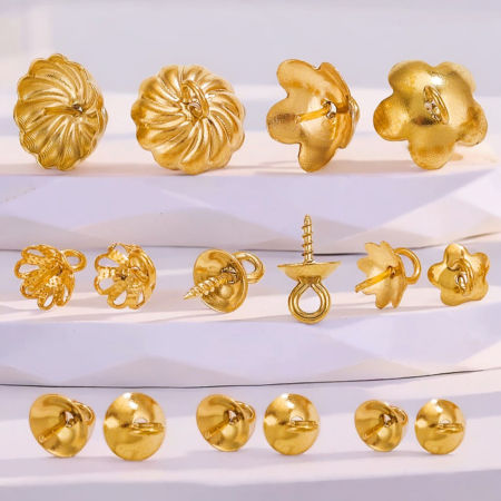 10 ШТ 304 Нержавеющая Сталь Шкентеля Перлы Разъем Бейл Pin Кубок Cap
