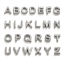 Picture of 304 Stainless Steel Mini Charms Silver Tone Capital Alphabet Initial Letter Message " A-Z " Roller Burnishing