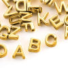 Picture of Vacuum Plating 304 Stainless Steel Mini Charms 18K Gold Plated Capital Alphabet Initial Letter Message " A-Z " Roller Burnishing