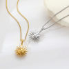 Picture of Stylish Simple Multicolor Stainless Steel Box Chain Sun Necklace For Women 40cm(15.7") long