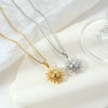 Picture of Stylish Simple Multicolor Stainless Steel Box Chain Sun Necklace For Women 40cm(15.7") long