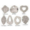 Picture of 304 Stainless Steel Pendants Silver Tone Irregular Marble Effect