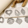 Picture of 304 Stainless Steel Pendants Silver Tone Irregular Marble Effect