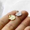 Imagen de 2 Unidades Latón Animal Doméstico Memorial Colgantes Garra de Pata de Perro Multicolor Micro Pave Claro Circón Artificial 16mm x 11mm