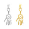 Picture of Brass Charm Pendant Multicolor Hand Hollow 26mm x 9mm
