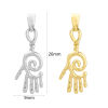 Picture of Brass Charm Pendant Multicolor Hand Hollow 26mm x 9mm
