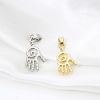 Picture of Brass Charm Pendant Multicolor Hand Hollow 26mm x 9mm
