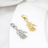 Picture of Brass Charm Pendant Multicolor Hand Hollow 26mm x 9mm