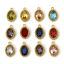Imagen de 5 Unidades Enchapado al Vacío Ecológico 304 Acero Inoxidable Mini Colgantes Óvalo 18K Oro Real Chapado Multicolor Rhinestone 10mm x 6.5mm