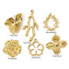 Picture of Eco-friendly Vacuum Plating 304 Stainless Steel Flora Collection Charms 18K Real Gold Plated Flower Leaf