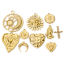 Picture of Eco-friendly Vacuum Plating 304 Stainless Steel Charms 18K Real Gold Plated Sun Moon