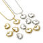 Picture of Eco-friendly 304 Stainless Steel & Natural Shell Valentine's Day Charms Multicolor Heart 12mm x 10.5mm