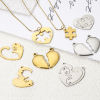 Picture of 1 Set ( 2 PCs/Set) 304 Stainless Steel Charms Heart