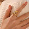 Picture of Stylish Simple Multicolor Irregular Rings For Women 17mm(US Size 6.5)