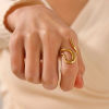 Picture of Stylish Simple Multicolor Irregular Rings For Women 17mm(US Size 6.5)