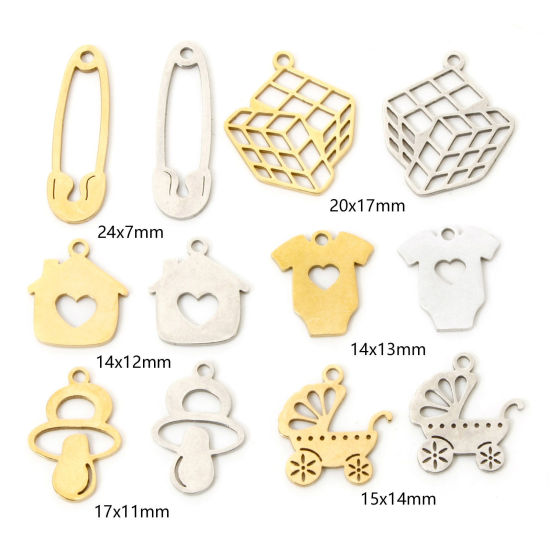 Изображение 3 PCs 304 Stainless Steel Charms Hollow