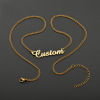 Imagen de 1 Unidad 304 Acero Inoxidable Collar con Nombre Personalizado Colgante con Letra Personalizada Chapado en Oro 45cm longitud