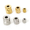 Image de 5 Pcs Perles pour DIY Fabrication de Bijoux Martelage en 304 Acier Inoxydable Placage Sous Vide Écologique Colonne Plaqué Or 18K Martelage