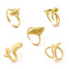 Picture of Eco-friendly Vacuum Plating 304 Stainless Steel Ocean Jewelry Open Adjustable Rings Multicolor Seahorse Animal Tortoise