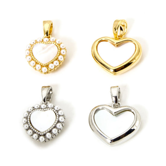 Picture of 2 PCs Valentine's Day Charm Pendant Multicolor Heart