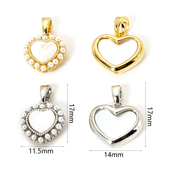 Picture of 2 PCs Valentine's Day Charm Pendant Multicolor Heart