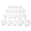 Picture of 304 Stainless Steel Blank Stamping Tags Charms Round Disc Silver Tone Double-sided Polishing