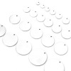 Picture of 304 Stainless Steel Blank Stamping Tags Charms Round Disc Silver Tone Double-sided Polishing