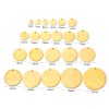 Picture of Eco-friendly PVD Vacuum Plating 304 Stainless Steel Blank Stamping Tags Charms Round Disc 18K Gold Plated Double-sided Polishing