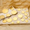 Picture of Eco-friendly PVD Vacuum Plating 304 Stainless Steel Blank Stamping Tags Charms Round Disc 18K Gold Plated Double-sided Polishing