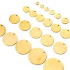 Picture of Eco-friendly PVD Vacuum Plating 304 Stainless Steel Blank Stamping Tags Charms Round Disc 18K Gold Plated Double-sided Polishing