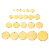 Picture of Eco-friendly PVD Vacuum Plating 304 Stainless Steel Blank Stamping Tags Charms Round Disc 18K Gold Plated Double-sided Polishing