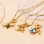 Picture of Brass Travel Dangle Charm Beads For Bracelet Necklace Jewelry Making 18K Real Gold Plated Heart Airplane Enamel