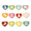 Picture of Brass Charms 18K Real Gold Plated Heart Enamel 13mm x 12mm